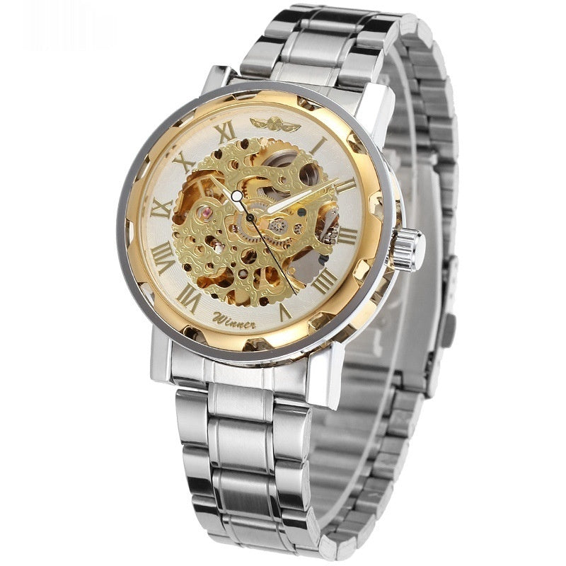 Openwork Gear Manual Mechanical Watch For Men