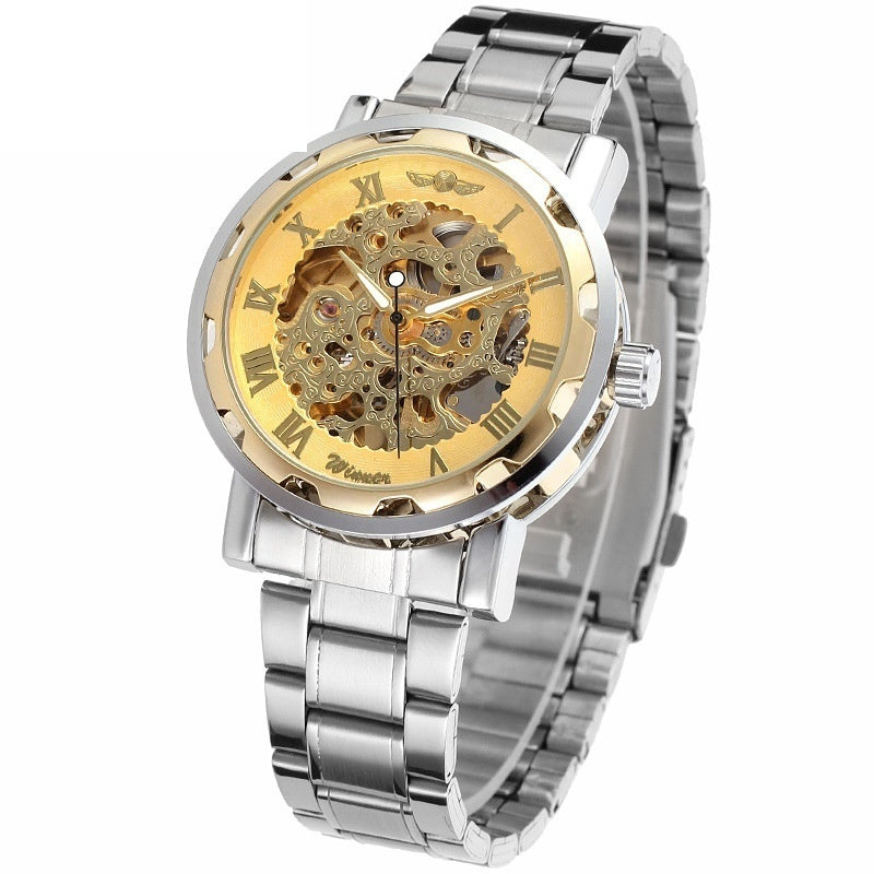 Openwork Gear Manual Mechanical Watch For Men